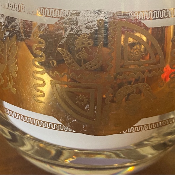 SOLD MCM Culver Gold Glasses & Caddy Carrier Roly Poly Coronet Vintage 22k - Picture 8 of 11